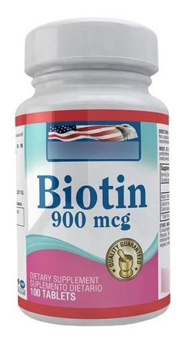 Biotina 900mcg 100 Caplets - Unidad a $430