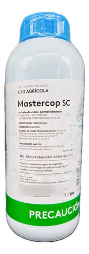 Mastercop Fungicida Bactericida Cenicilla Tizon 1 Litro