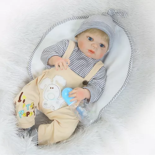 Bebe Reborn Menino 100% Silicone 57 Cm - Pronta Entrega Caio