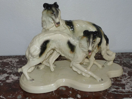 Esculptura Grande Galgo Ruso - Art Deco Aleman