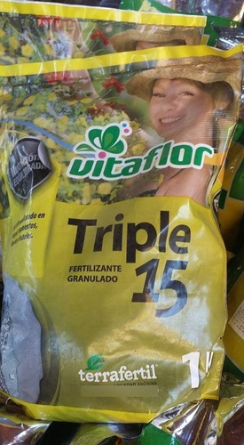 Imagen 3 de 5 de Fertilizante Triple 15 Granulado 1 Kg Envios