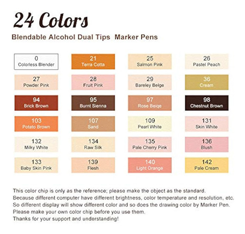 Marcadores De Tono Piel Arrtx 36 Colores Rotuladores Dobles Skin Tone