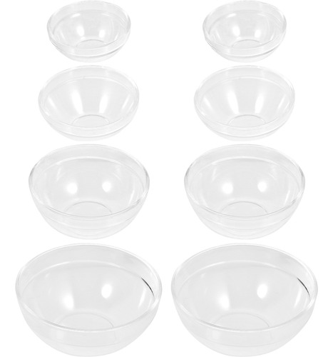 Set De 8 Cuencos De Aceite Esencial De Acrílico Blanco Para