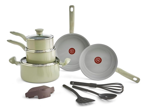 T-fal Juego De Utensilios De Cocina Antiadherentes De Cerámi