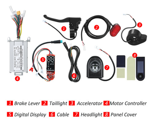 Controlador Motor Scooter Eléctrico 30v 350w Con Pantalla Di