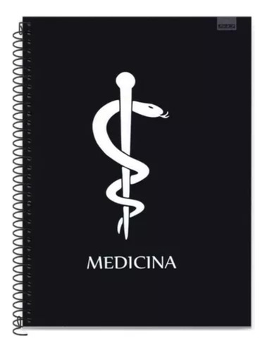 Caderno Escolar Universitário Espiral 96 Folhas Medicina