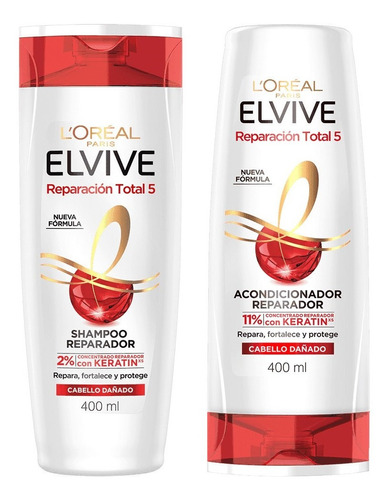 Shampoo Y Acondicionador Elvive Reparacion Total 5 400ml