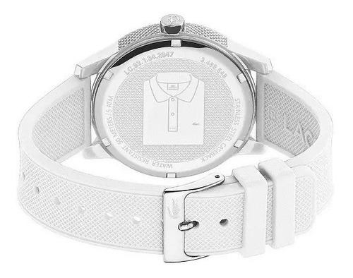 Relógio Lacoste Masculino Esportivo Branco Original Borracha