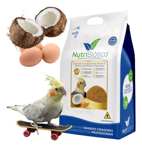 Ração Extrusada Calopsita Periquito Agapornis Super Premium Natural Completo E Balanceado 5kg