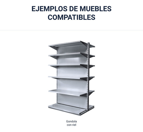 Porta Precio Preciador Para Gondola De Riel Cenefa 25pz K90