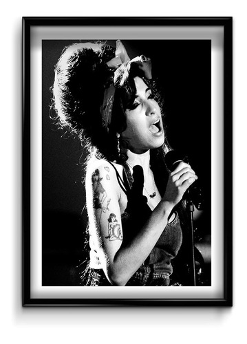 Cuadro Amy Winehouse M7 30x40 (marco + Lámina + Vidrio)