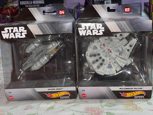 Star Wars Hot Wheels, Razor Crest, Millenium Falcon