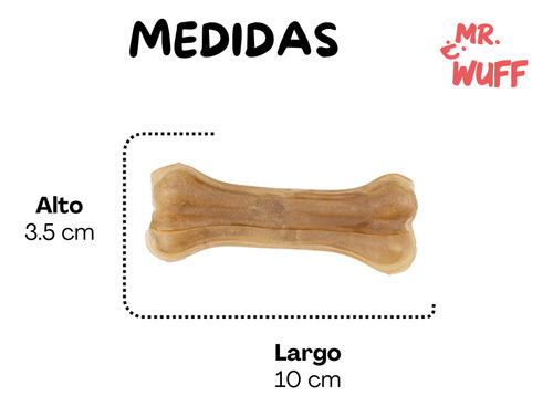 Premios Carnaza Perro 2 Huesos 200gr Mr Wuff Natural