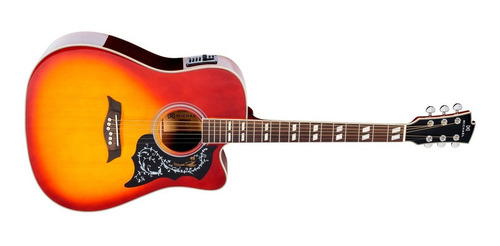 Violão eletroacústica Michael Galaxy VM925DTC para destros vintage sunburst satin