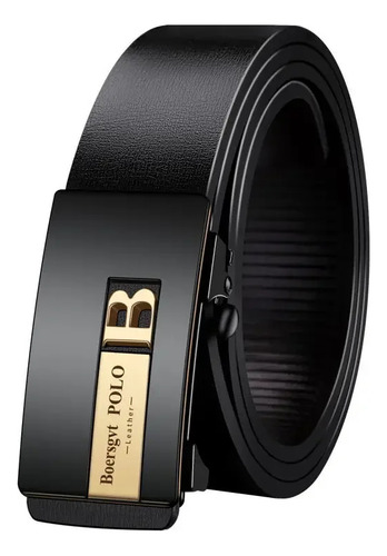 Cinturón De Piel Marca Polo Automatic Hebilla Business 125cm