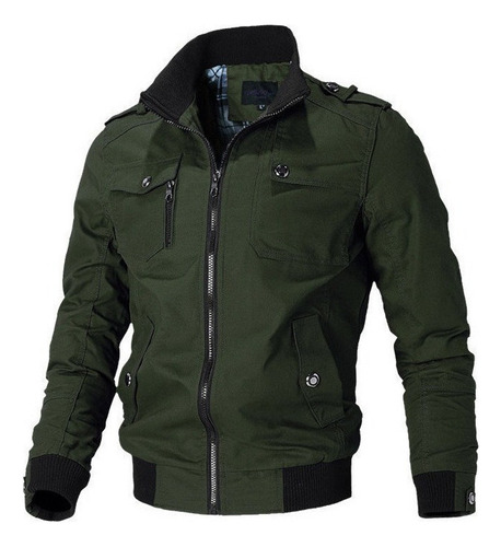 Chaqueta Militar De Algodón Casual De Moda Para Hombre