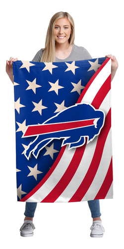 Bandera Vertical Buffalo Bills Nfl Americana - Foco