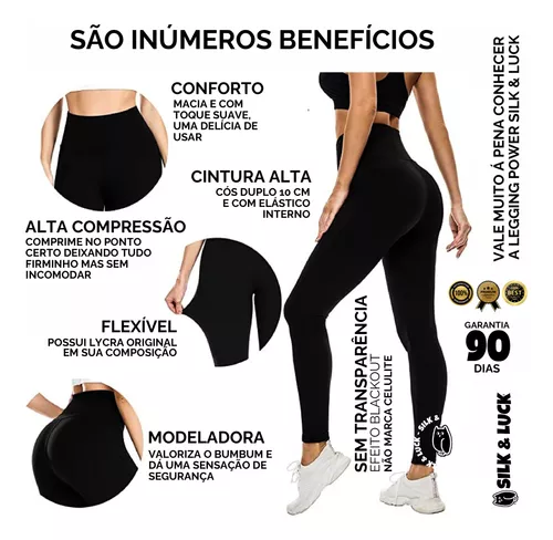 Legging Levanta Bumbum, modela Quadril e disfarça Celulites