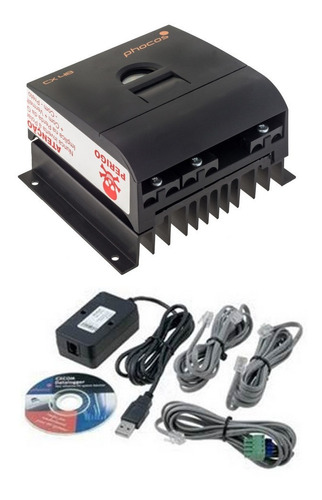 Imagem 1 de 6 de Kit Controlador D Carga Solar Cx4820 + Interface Comunicação
