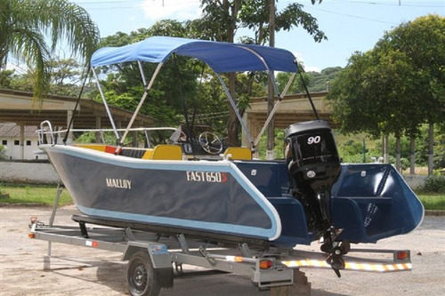 Lancha De Alumínio Malloy Modelo Fast 650 P/ Água Doce
