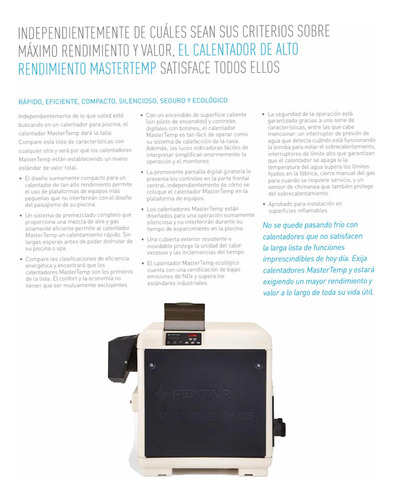 Calentador Gas Lp Mastertemp125