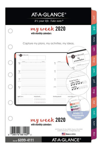 At-a-glance 2020 - Recambio Semanal Y Mensual Para Planifica