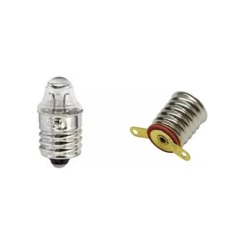 2xkit Bombilla E10 + Soporte Base Luz Mini Lámpara Tipo Gota