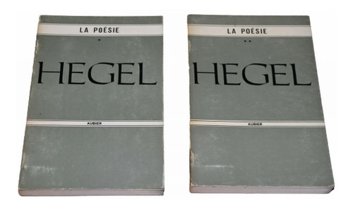 Esthétique La Poesie -  Hegel - 2 Tomos - Aubier - Francés