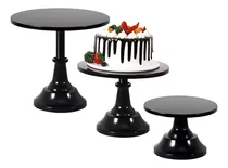 Comprar Set 3 Base Para Tortas Porta Tortas Porta Cupcake Exhibicion Bases Para Tortas Porta Cupcakes Exhibición Bandejas Para Tortas Alzador De Tortas Pasteleriuscl