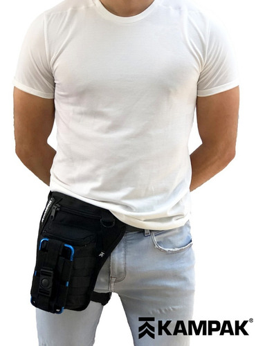 Imagen 7 de 8 de Piernera Tactica Kampak Para Celular Hh04 Multiusos