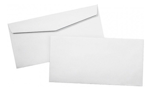 Sobres De Carta Oficio Ingles 12x23,5cm 70g Caja X500unid Color Blanco