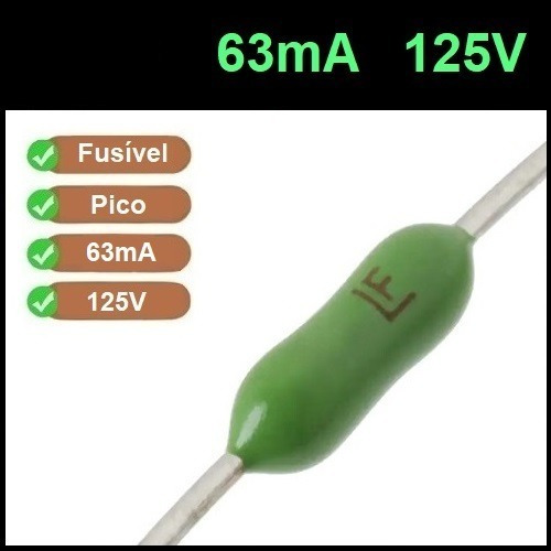 25 Fusivel De Pico 63ma 630ma 1/16 Okidata Reset Impressora