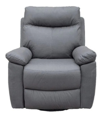 Sofá Reclinable Gris Con Posapies Suavecito 