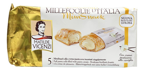 3 Pzs Matilde Vicenzi Galletas Hojaldre Crema Pastelera 125g