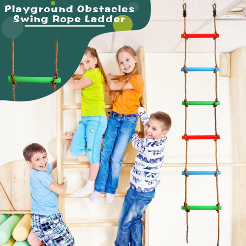 Juego De 2 Escaleras De Cuerda De Escalada De 7 Pies Fo...