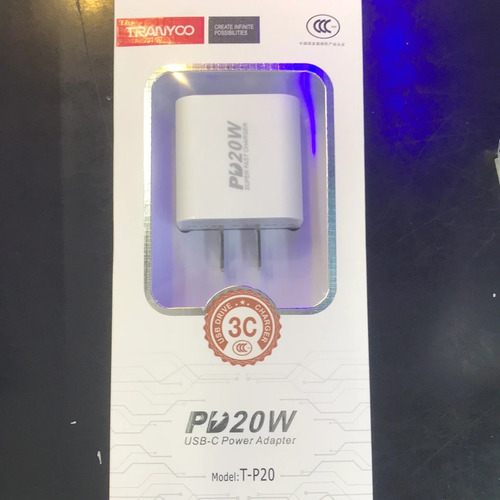 Cubo Adaptador Usb Tipo C Tranyoo 20w Carga Rápida *itech