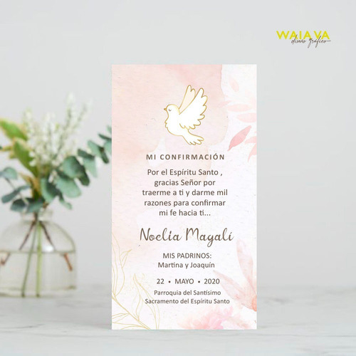 Imagen 9 de 10 de Estampitas Tarjetas Estampas Confirmación Nenas X 4u