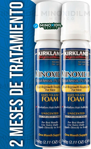 Imagen 1 de 5 de Minoxidil 5% Espuma Foam 2 Meses Tratamiento