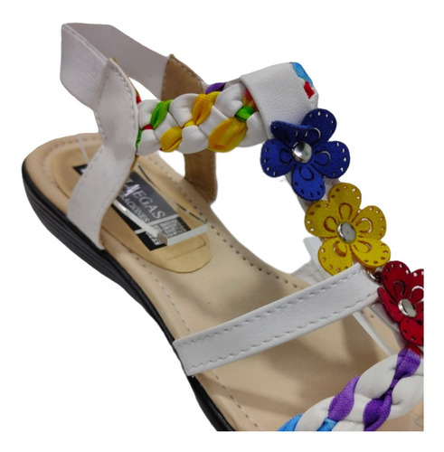 Imagen 7 de 8 de Huarache Sandalia Elástico Trenza Colores Amoldable Suave