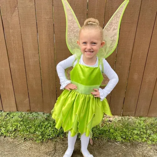 1pcs Vestido Princesa Tinker Bell Para Niña Cosplay Vestido