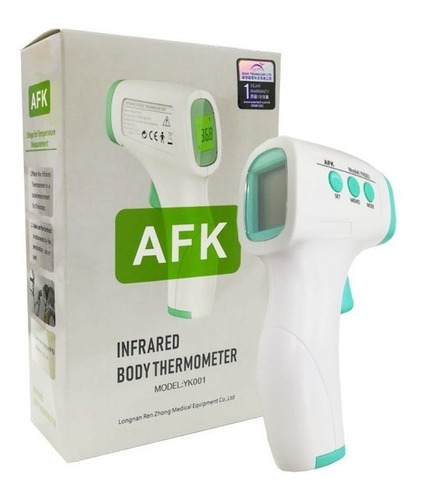Imagen 1 de 4 de Termómetro Infrarrojo Digital Afk Tipo Pistola Yk-001