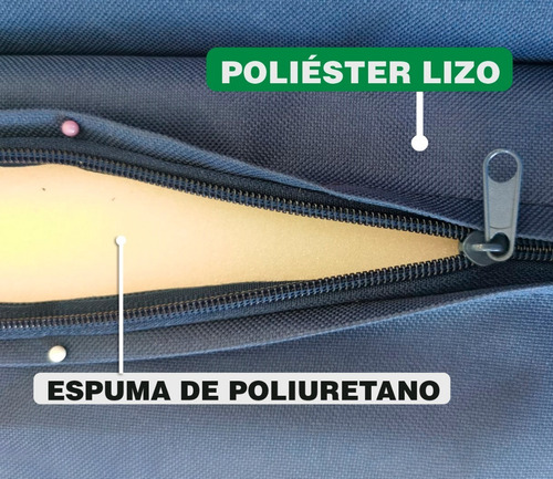 Imagen 4 de 8 de Colchoneta Plegable Y Portátil Individual Azul Lizo. 2057