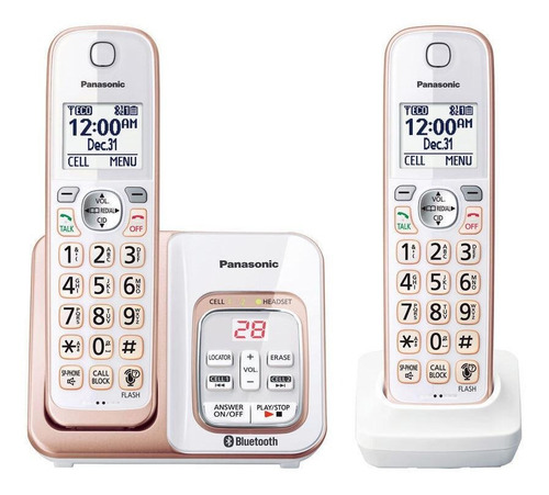 Imagen 2 de 3 de Teléfono inalámbrico Panasonic KX-TGD562 oro rosa