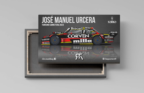 Cuadro Jose Manuel Urcera Turismo Carretera Tc 40x25 Cm