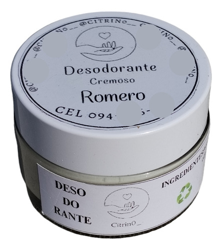 Desodorante Natural En Crema 30g Citrin0 + Regalo