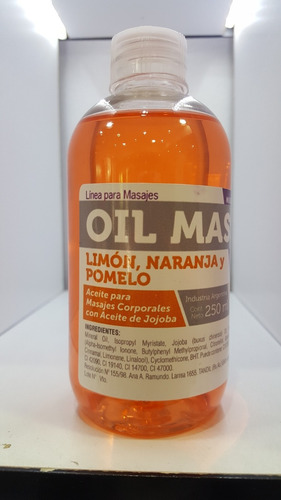 Imagen 2 de 2 de Aceite Para Masajes Las Claras Limon Naranja Y Pomelo