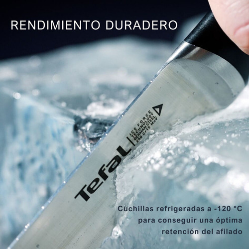 Cuchillo para pan Tefal Ice Force 20cm color negro