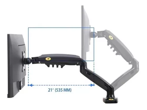 Soporte Para Ordenador Portátil Nb F160 De 10-17,3 , Prensa De Aire De  10-27, Rotación De 360 Grados, Puntal De Gas De Movimiento Completo, Para  Mesa De Tv Lcd, Soporte De Escritorio