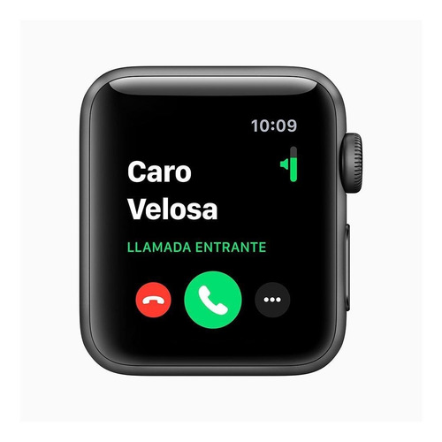 Imagen 3 de 6 de Apple Watch Series 3 (GPS) - Caja de aluminio gris espacial de 38 mm - Correa deportiva negro
