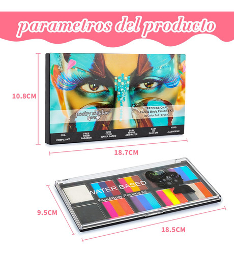 Pintura Facial Y Pintura Corporal De 26 Colores